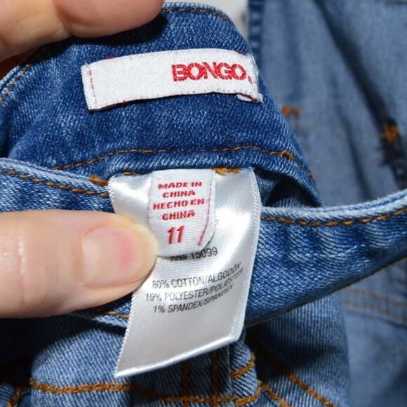 Bongo Woman's Light Wash Overalls Size 11 - Picture 4 of 7